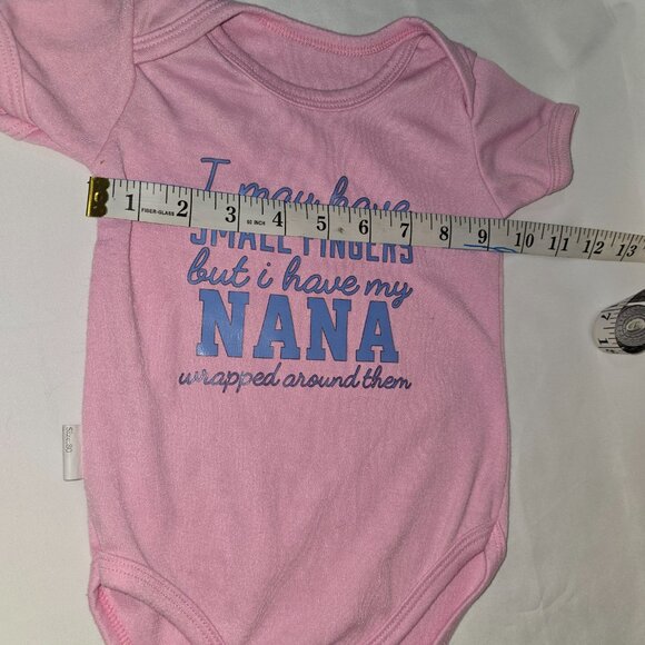 Pink Onepiece with blue Words, Size European 80 - Picture 2 of 6